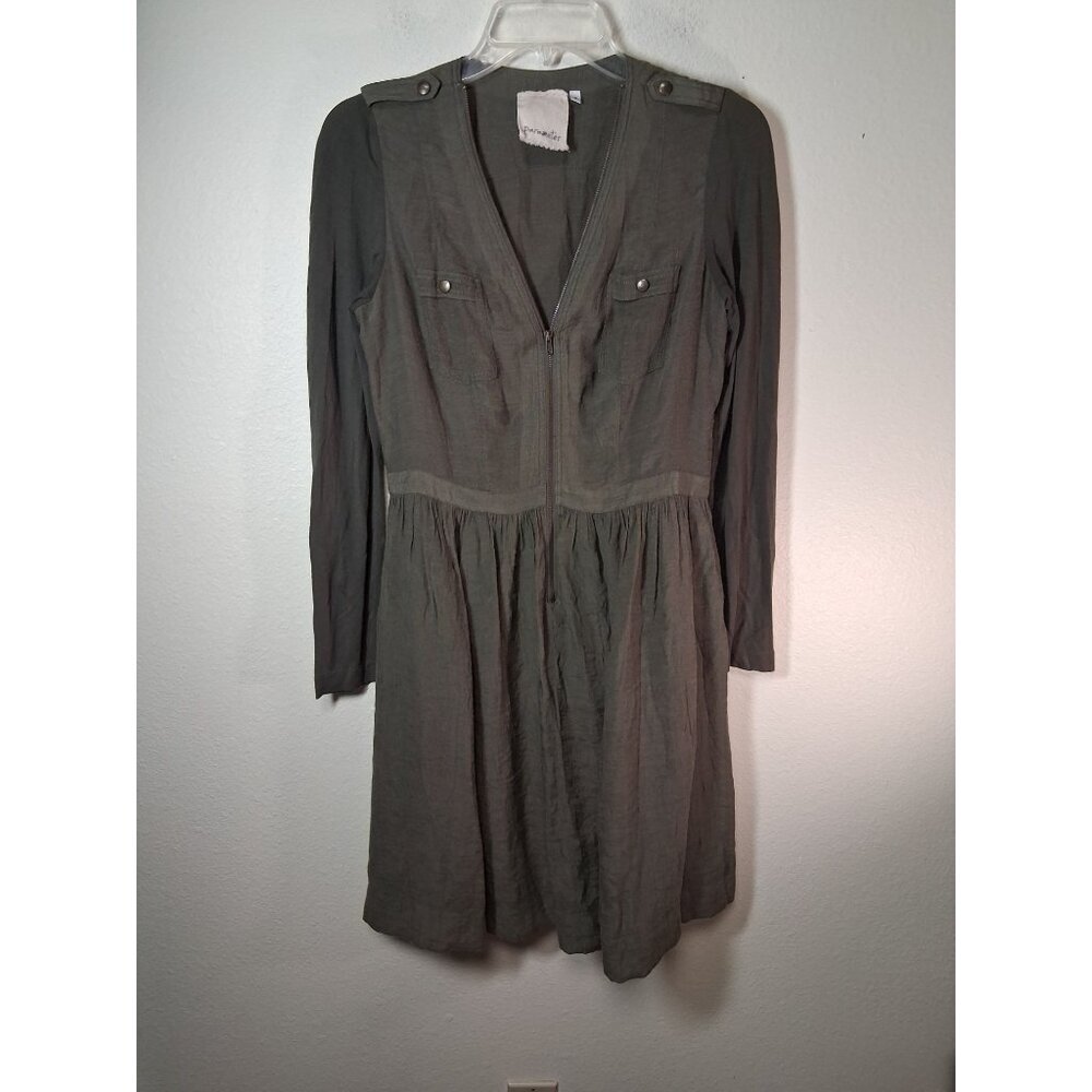 Parameter Long Sleeve Dress Casual Grunge Retro Y2K Green Size 6